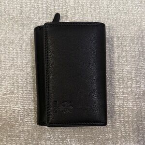 Black Leather Wallet made in Italy